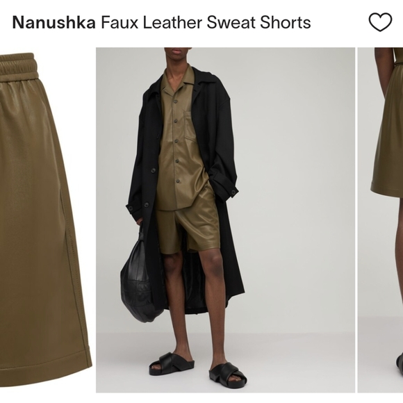 Nanushka Faux Leather Shorts - Picture 2 of 10